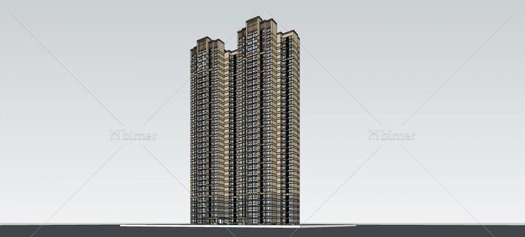 简欧风格高层住宅楼(75736)su模型下载