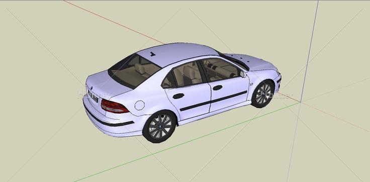 淡蓝色轿车(137163)su模型下载