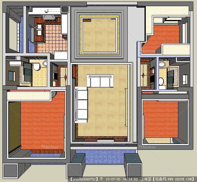 广州锦绣银湾住宅909SU模型