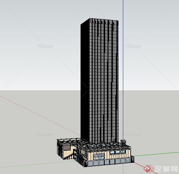 某超高层商业大厦设计SU模型