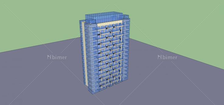 现代高层办公楼(70925)su模型下载