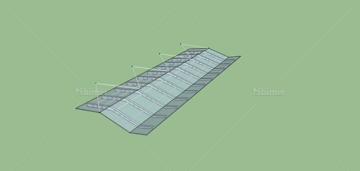 建筑构件-雨棚(77262)su模型下载