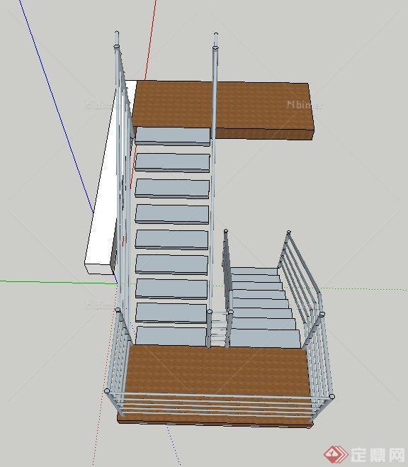 建筑节点折叠楼梯设计SU模型