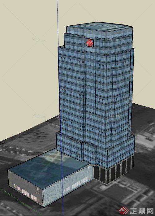 中国联通大楼建筑设计SU模型