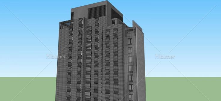 现代高层住宅(52859)su模型下载