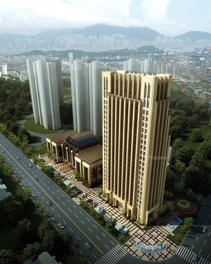 某高层新古典办公楼、酒店建筑方案设计（cad、s