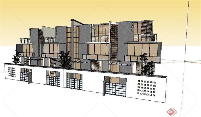 某中式苏式住宅建筑设计SU模型