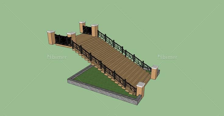 建筑构件-入户台阶(74248)su模型下载