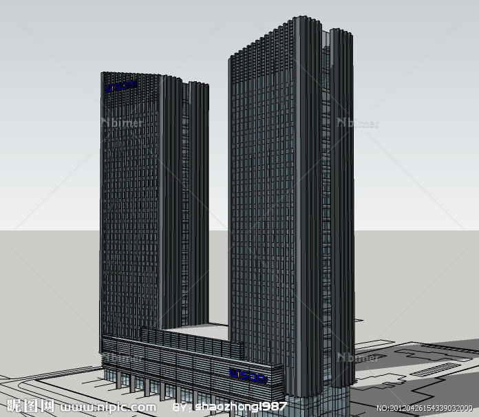 SketchUp办公楼图片