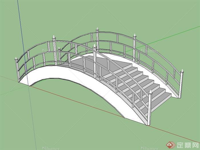 某现代风格园林小拱桥设计su模型[原创]