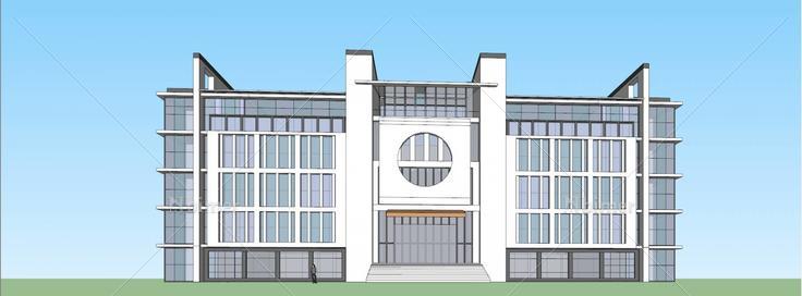 徽式中学综合楼(189953)su模型下载