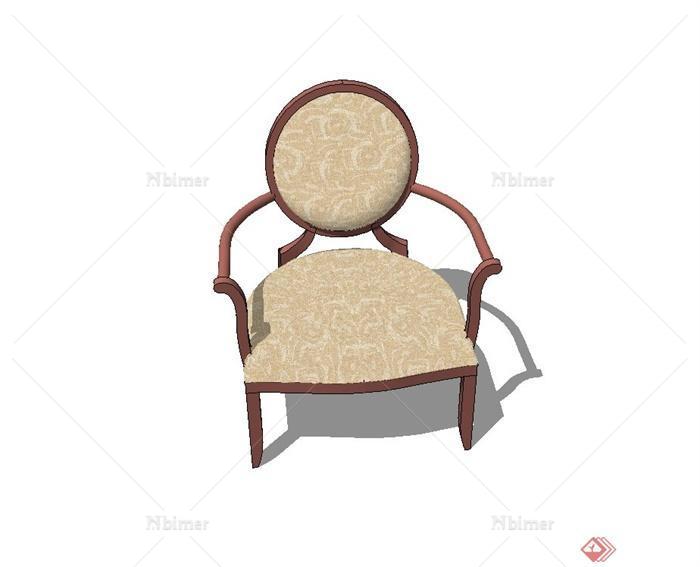 现代中式室内椅子设计su模型