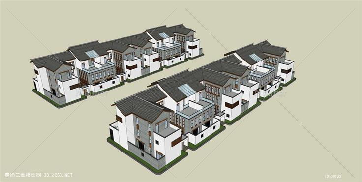 别墅楼盘(19)su模型