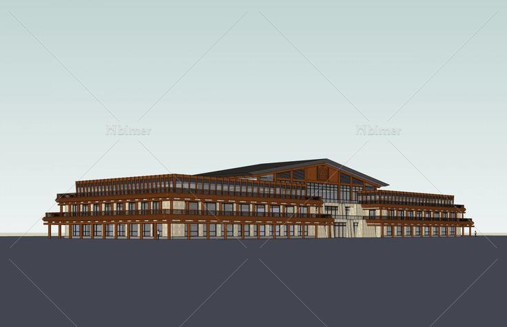 仿古会所(41256)su模型下载