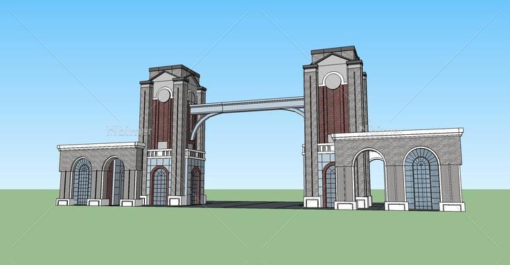 景观-大门(77843)su模型下载