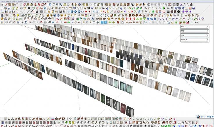 分享网络收集整理的各类门式SketchUp模型合辑大