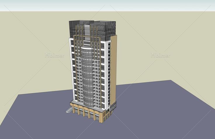 现代高层商业办公楼(48902)su模型下载