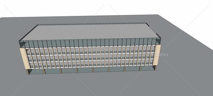 现代多层办公楼(79390)su模型下载