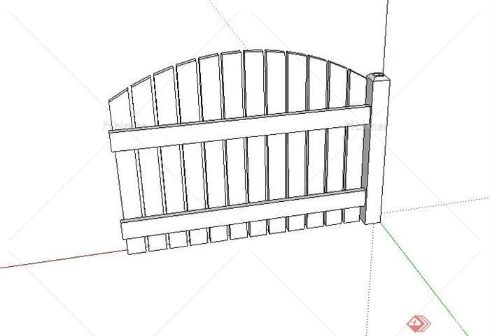 某欧式庭院栅栏门设计SU模型
