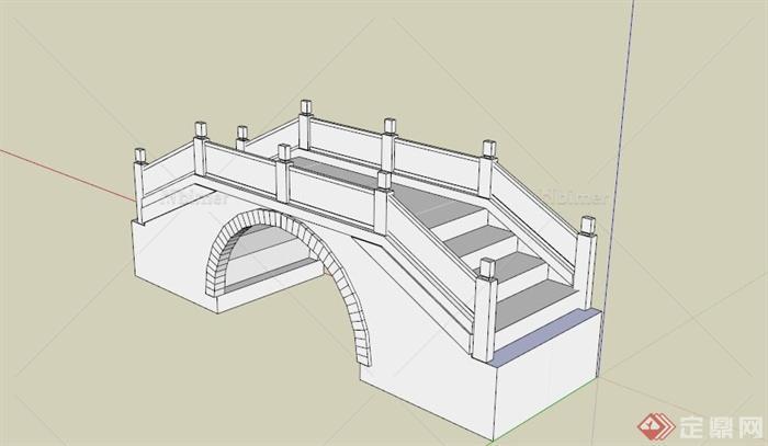 某拱形石桥SU模型
