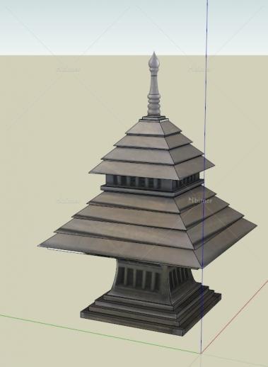 木质景观地灯SketchUp模型下载分享带截图预览