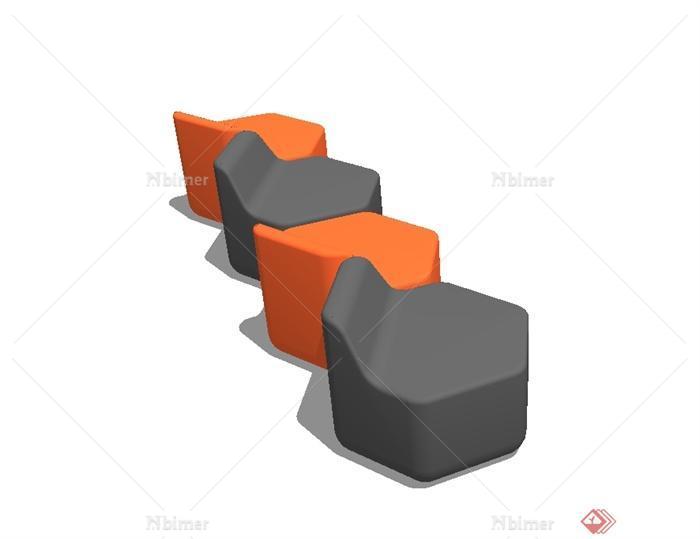 现代风格室内沙发坐凳设计SU模型[原创]
