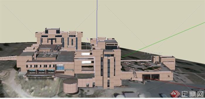 某批发市场综合商业建筑设计SU模型