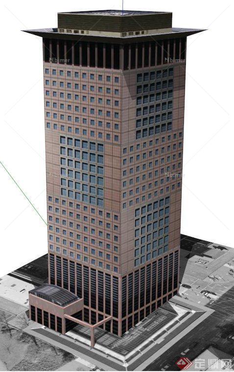 日本某综合大楼建筑设计SU模型