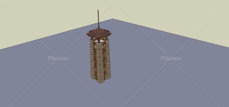 仿古景观塔(70148)su模型下载