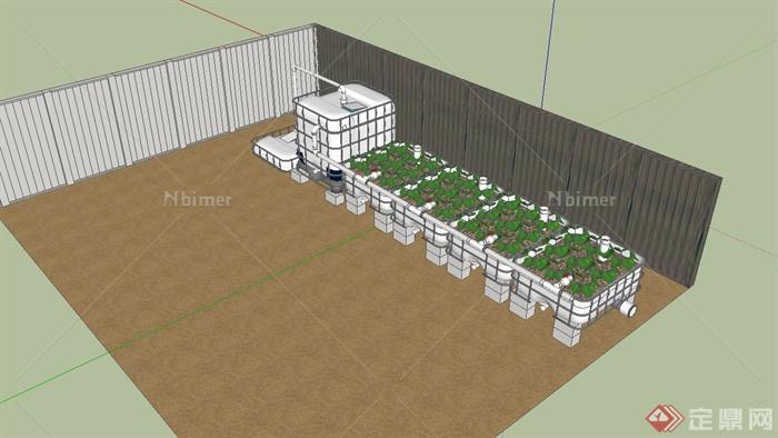 一个植物栽培器设计SU模型