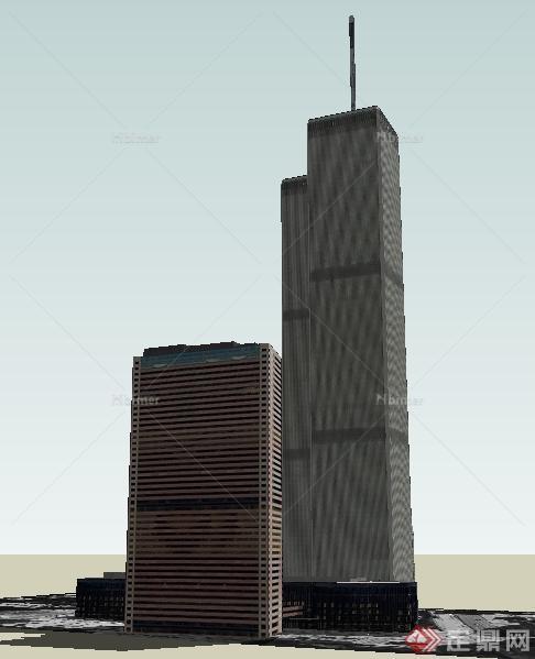 某现代高层商业综合建筑设计SU模型