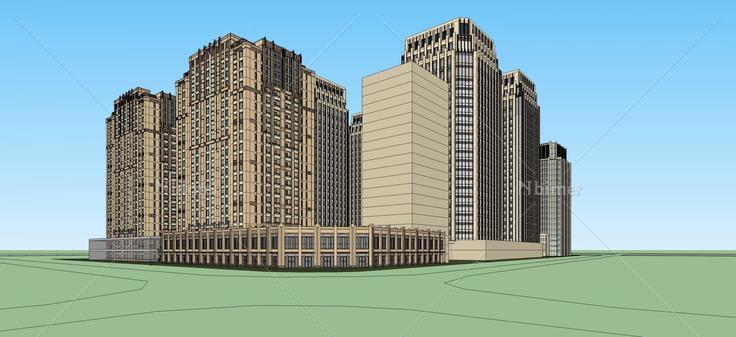 现代风格科技园(62185)su模型下载