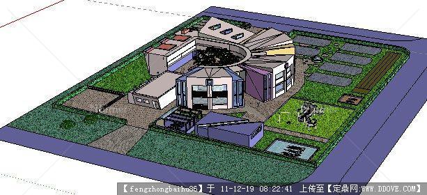 武汉工程大草图大师幼儿园设计模型