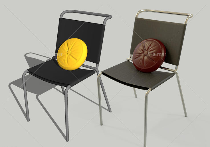 椅子抱枕组合图片室内设计免费下载_格式:skp_大