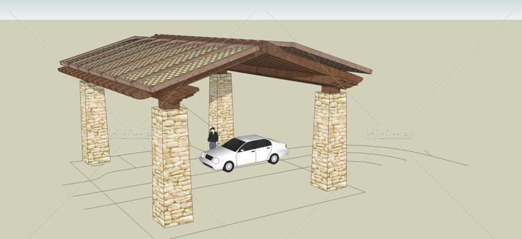 欧式风格车棚(52903)su模型下载
