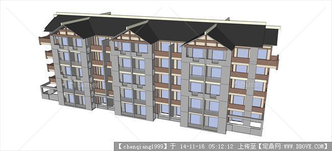 洋房1建筑设计方案su模型