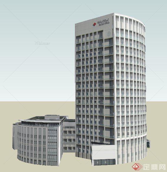 某现代医院住院部建筑设计SU模型