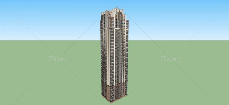 古典风格高层住宅(63948)su模型下载