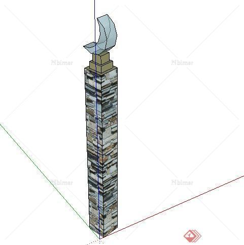 月亮造型路灯SketchUp(SU)3D模型