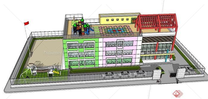 某幼儿园建筑设计SU模型1