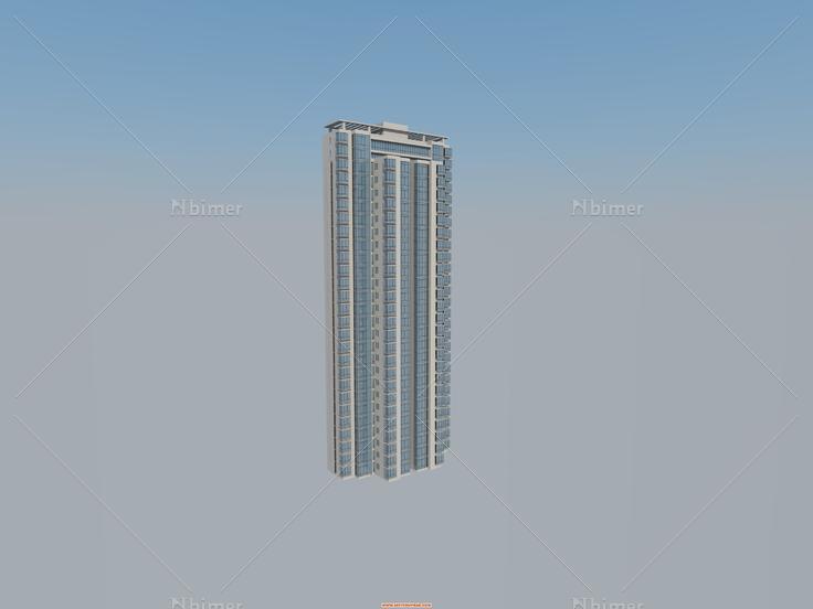 很精细的高层住宅楼模型