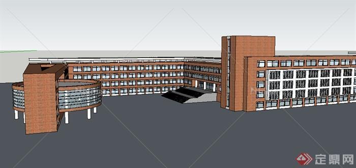 某多层高校教学建筑设计SU模型