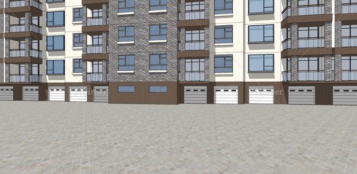 现代多层住宅楼(32647)su模型下载