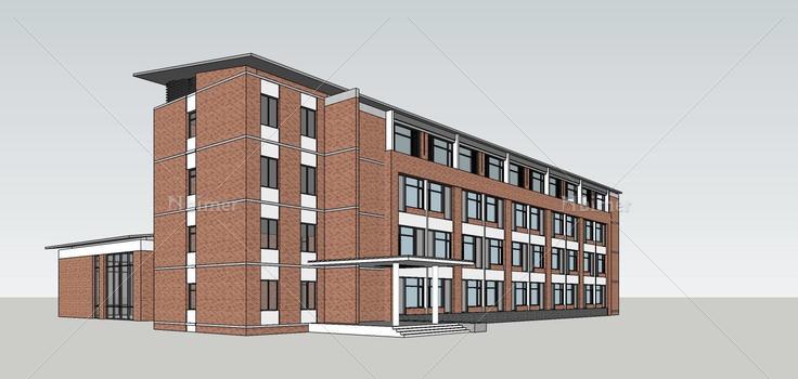 现代风格学校(75312)su模型下载
