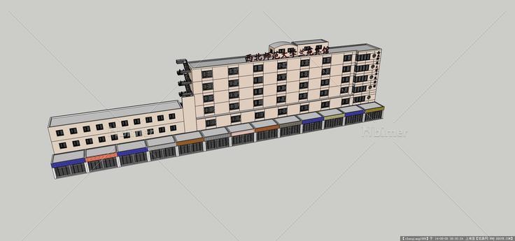 大学小宾馆建筑规划设计方案su模型