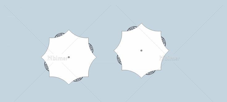 露天座椅及伞亭(81302)su模型下载