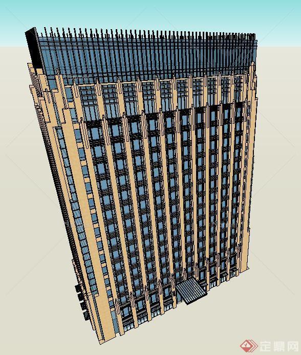 某栋新古典办公楼建筑设计SU模型