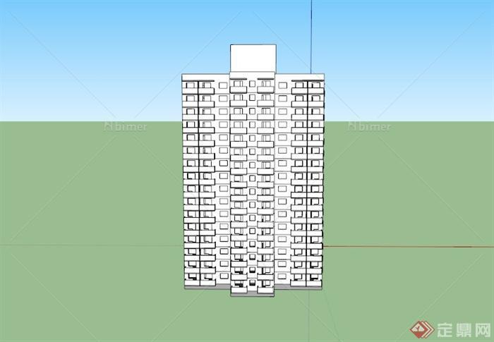 某高层学生宿舍建筑设计SU模型