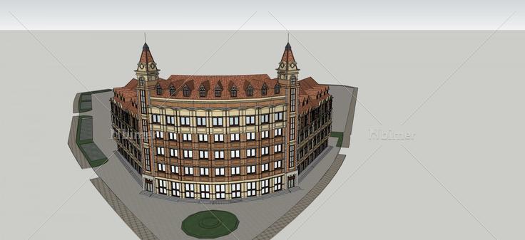 欧式商业住宅楼(44770)su模型下载