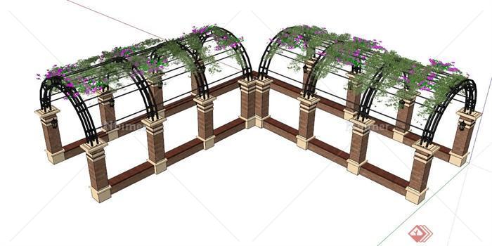 拱形花架设计SU模型